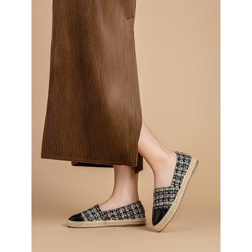 Foreverfolie Espadryle w kolorze czarnym Foreverfolie 39 wyprzedaż Limango Polska