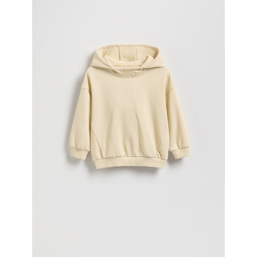 Reserved - Bawełniana bluza oversize - kremowy ze sklepu Reserved w kategorii Bluzy dziewczęce - zdjęcie 185663907