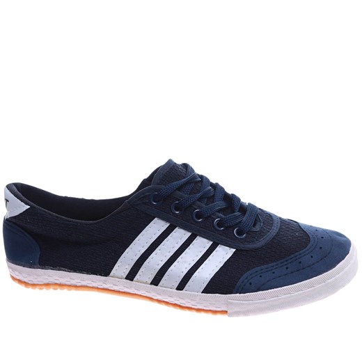 Granatowe trampki halówki męskie Duże rozmiary /F8-1 18084 T230/ ze sklepu Pantofelek24.pl w kategorii Trampki męskie - zdjęcie 185664465