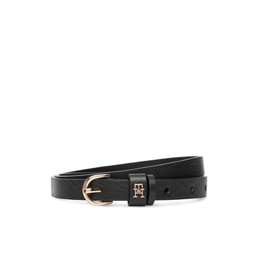 Pasek Damski Tommy Hilfiger Essential Effortless 1.5 AW0AW17759 Czarny ze sklepu eobuwie.pl w kategorii Paski damskie - zdjęcie 185665218
