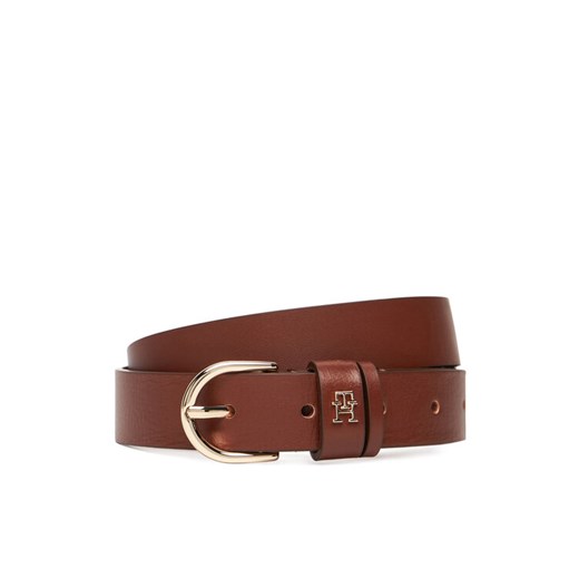 Pasek Damski Tommy Hilfiger Essential Effortless 2.5 Go AW0AW16836 Brązowy ze sklepu eobuwie.pl w kategorii Paski damskie - zdjęcie 185665259