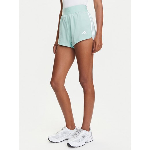 adidas Szorty sportowe Hyperglam Woven JP4774 Turkusowy Regular Fit ze sklepu MODIVO w kategorii Szorty - zdjęcie 185665737