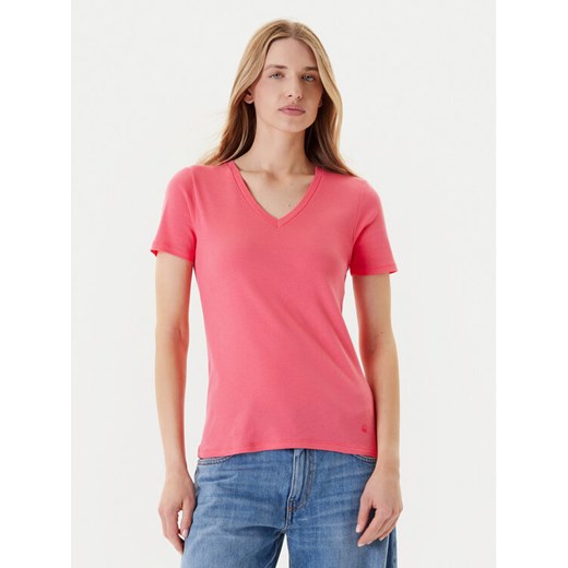 United Colors Of Benetton T-Shirt 3GA2E4230 Różowy Regular Fit ze sklepu MODIVO w kategorii Bluzki damskie - zdjęcie 185665739