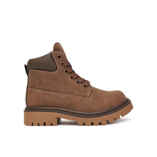 Tommy Hilfiger Trapery T3X5-34125-1269509 S Brązowy ze sklepu MODIVO w kategorii Czapki zimowe męskie - zdjęcie 185665756