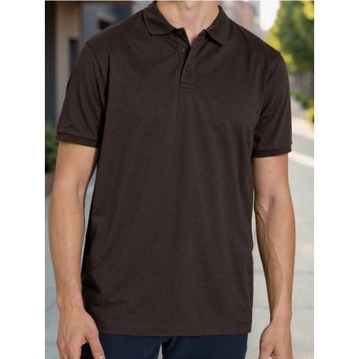 Sinsay - Koszulka polo - brązowy ze sklepu Sinsay w kategorii T-shirty męskie - zdjęcie 185666688