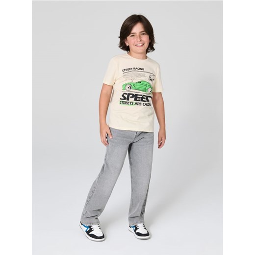 Sinsay - Jeansy Relaxed z efektem sprania - szary - id: 710EN-90J - marki Sinsay - 185666696 Sinsay - Jeansy Relaxed z efektem sprania - szary ze sklepu Sinsay w kategorii Spodnie chłopięce - zdjęcie 185666696