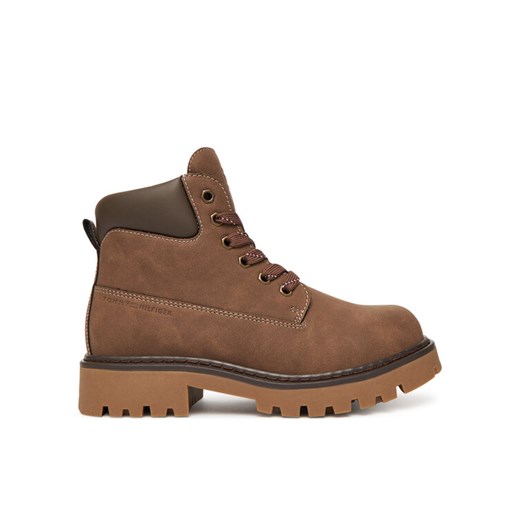 Trapery Tommy Hilfiger T3X5-34125-1269509 D Brązowy ze sklepu eobuwie.pl w kategorii Buty zimowe dziecięce - zdjęcie 185667728
