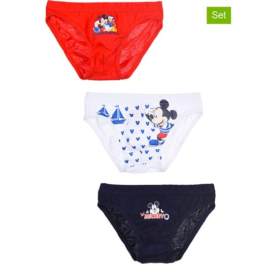 Disney Mickey Mouse Majtki (3 pary) &quot;Myszka Miki&quot; w kolorze granatowo-biało-czerwonym ze sklepu Limango Polska w kategorii Majtki dziecięce - zdjęcie 185668985