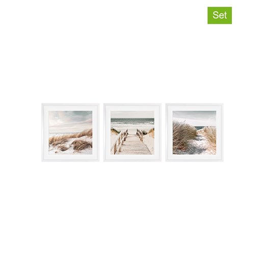 Ars Longa Druki artystyczne (3 szt.) &quot;Coastal Landscapes&quot; w ramce - 70 x 70 cm ze sklepu Limango Polska w kategorii Obrazy - zdjęcie 185668988