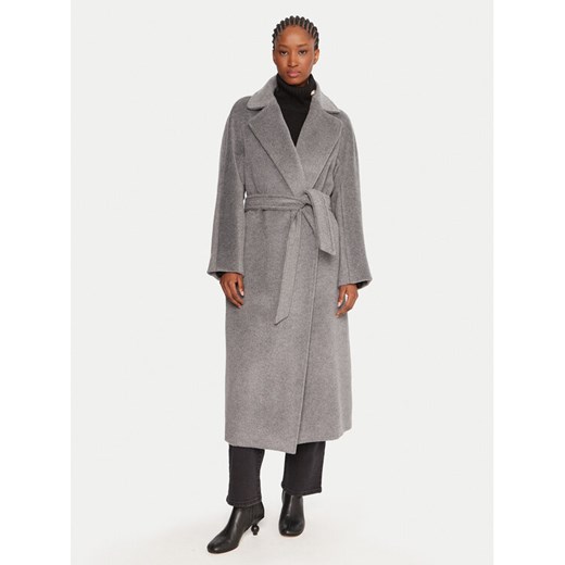 Weekend Max Mara Płaszcz wełniany Tempera 2525016082 Szary Regular Fit ze sklepu MODIVO w kategorii Płaszcze damskie - zdjęcie 185669876