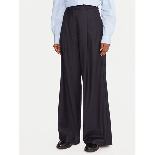 Weekend Max Mara Spodnie materiałowe Globale 2525136162 Granatowy Wide Leg ze sklepu MODIVO w kategorii Spodnie damskie - zdjęcie 185669965
