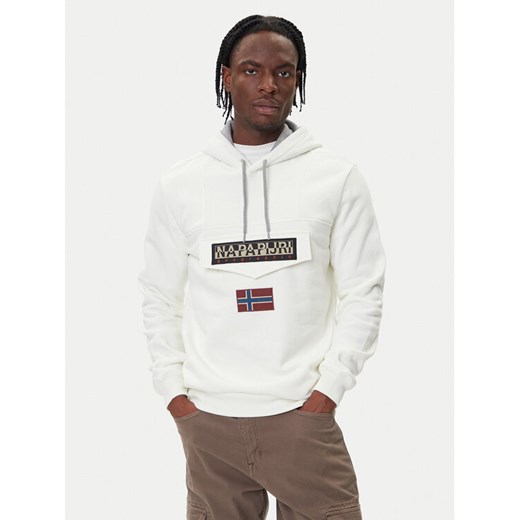 Napapijri Bluza Burgee Wint 4 NP0A892T Beżowy Regular Fit ze sklepu MODIVO w kategorii Bluzy męskie - zdjęcie 185670019
