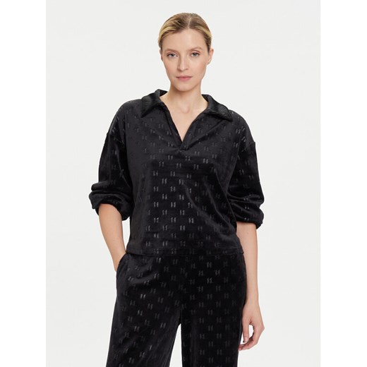 KARL LAGERFELD Bluzka A4W44007 Czarny Regular Fit ze sklepu MODIVO w kategorii Bluzki damskie - zdjęcie 185670057
