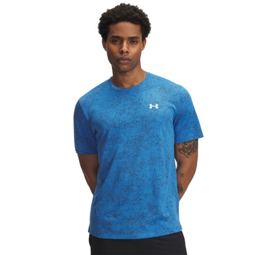 Męska koszulka treningowa Under Armour UA Tech Tee Pixelate - niebieska ze sklepu Sportstylestory.com w kategorii T-shirty męskie - zdjęcie 185670985