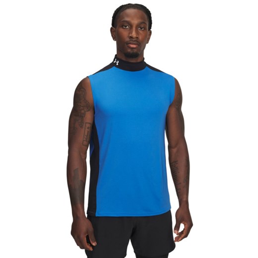 Męski top tank treningowy Under Armour HeatGear Wordmark - niebieski ze sklepu Sportstylestory.com w kategorii T-shirty męskie - zdjęcie 185670988