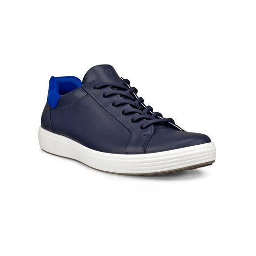 Ecco Skórzane sneakersy &quot;Soft 7 M&quot; w kolorze granatowym ze sklepu Limango Polska w kategorii Buty sportowe męskie - zdjęcie 185671676