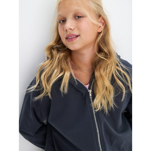 Sinsay - Bluza z kapturem zapinana na zamek - szary Sinsay 152 (11-12 l) Sinsay