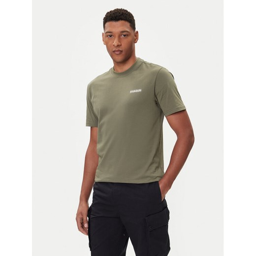 Napapijri T-Shirt Smallbox NP0A88TR Zielony Regular Fit ze sklepu MODIVO w kategorii T-shirty męskie - zdjęcie 185672875