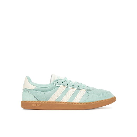 adidas Sneakersy BREAKNET SLEEK SUEDE IH5469 Niebieski ze sklepu MODIVO w kategorii Buty sportowe damskie - zdjęcie 185672915