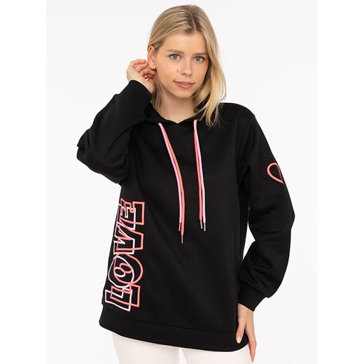 Zwillingsherz Bluza &quot;LOVE 2.0&quot; w kolorze czarnym ze sklepu Limango Polska w kategorii Bluzy damskie - zdjęcie 185674027