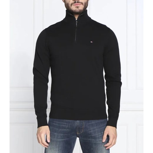 Tommy Hilfiger Sweter ZIP MOCK | Regular Fit | z dodatkiem kaszmiru ze sklepu Gomez Fashion Store w kategorii Swetry męskie - zdjęcie 185674406