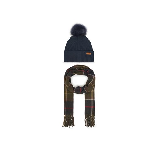 Zestaw Szalik i Czapka Barbour Dover LGS0054TN11 Granatowy ze sklepu eobuwie.pl w kategorii Czapki męskie - zdjęcie 185675119