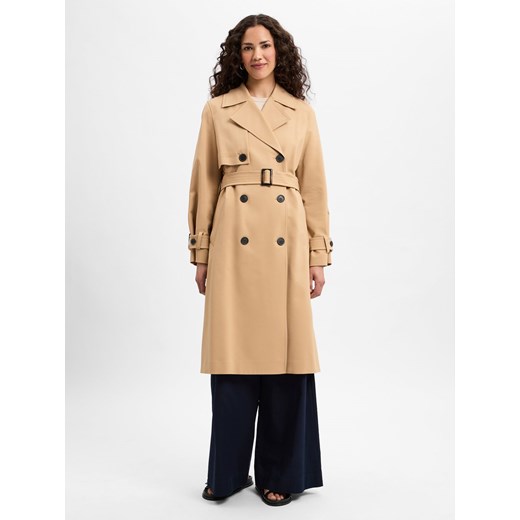 comma Trencz damski Kobiety wielbłądzi jednolity ze sklepu vangraaf w kategorii Płaszcze damskie - zdjęcie 185676846