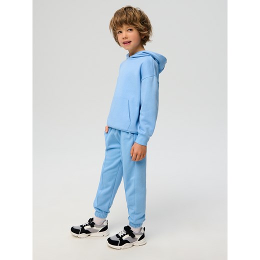 Sinsay - Bluza hoodie basic - niebieski Sinsay 116 (5-6 l) Sinsay