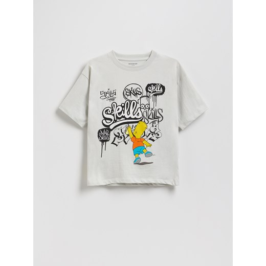 Reserved - T-shirt The Simpsons - jasnoszary ze sklepu Reserved w kategorii T-shirty chłopięce - zdjęcie 185677626