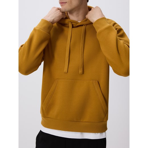 Reserved - Bluza regular z kapturem - bursztynowy Reserved M Reserved