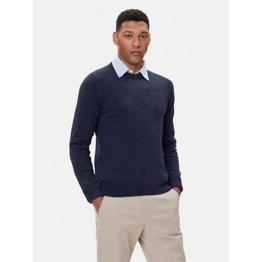 Barbour Sweter Essential Tisbury MKN0844GY12 Granatowy Regular Fit ze sklepu MODIVO w kategorii Swetry męskie - zdjęcie 185679097