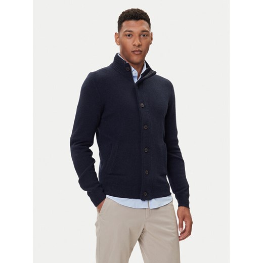 Barbour Kardigan Essential Elbow-Patch MKN0731CH51 Granatowy Regular Fit ze sklepu MODIVO w kategorii Swetry męskie - zdjęcie 185679226