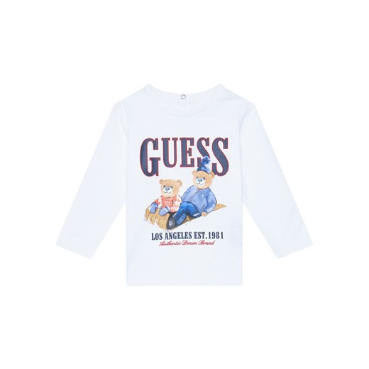 Guess Bluzka I5BI00I3Z14 Biały Regular Fit ze sklepu MODIVO w kategorii T-shirty chłopięce - zdjęcie 185679227