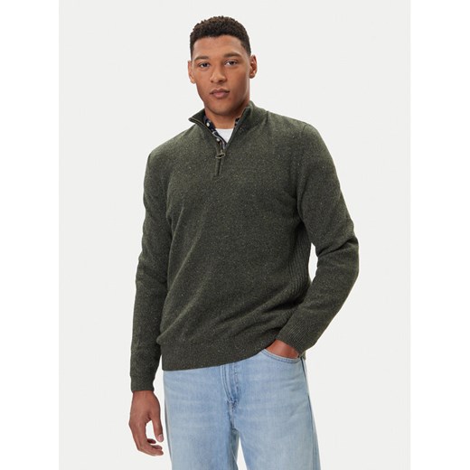 Barbour Sweter Tisbury MKN1187GN79 Zielony Regular Fit ze sklepu MODIVO w kategorii Swetry męskie - zdjęcie 185679286