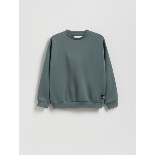 Reserved - Bluza oversize z nadrukiem - zielony ze sklepu Reserved w kategorii Bluzy chłopięce - zdjęcie 185683598