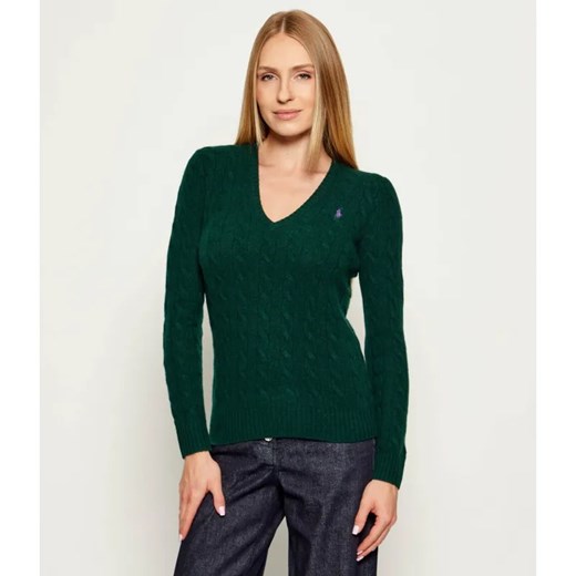POLO RALPH LAUREN Wełniany sweter KIMBERLY | Slim Fit | z dodatkiem kaszmiru ze sklepu Gomez Fashion Store w kategorii Swetry damskie - zdjęcie 185683816