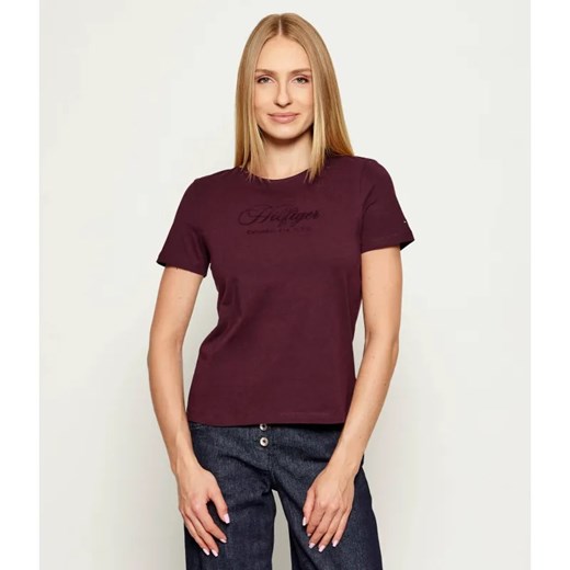 Tommy Hilfiger T-shirt | Regular Fit ze sklepu Gomez Fashion Store w kategorii Bluzki damskie - zdjęcie 185683825