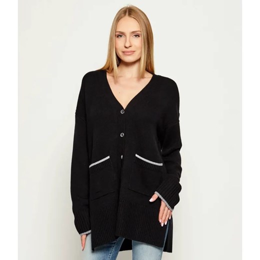 Pinko Wełniany kardigan TASMANIA | Relaxed fit | z dodatkiem kaszmiru ze sklepu Gomez Fashion Store w kategorii Swetry damskie - zdjęcie 185683889