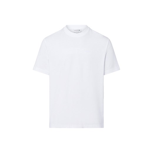 Lacoste Koszulka damska Kobiety Bawełna biały jednolity ze sklepu vangraaf w kategorii T-shirty męskie - zdjęcie 185685127