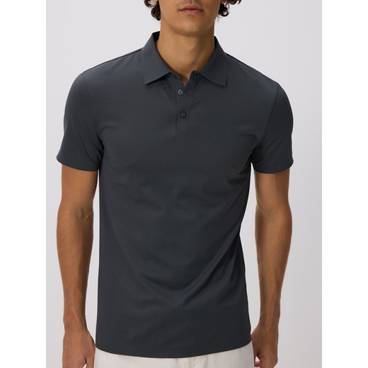 Reserved - Koszulka polo slim - ciemnoszary ze sklepu Reserved w kategorii T-shirty męskie - zdjęcie 185685247