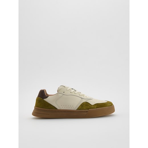 Reserved - Skórzane sneakersy - wielobarwny ze sklepu Reserved w kategorii Trampki męskie - zdjęcie 185685516