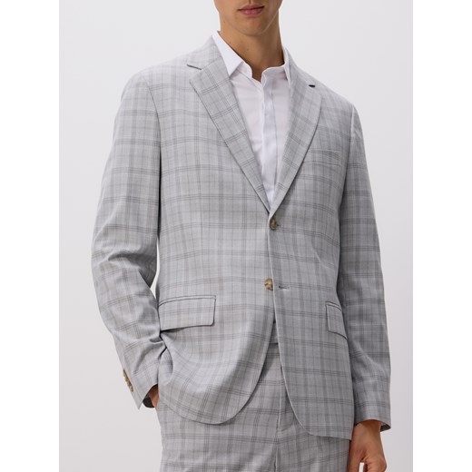 Reserved - Marynarka slim fit z wiskozą - jasnoszary ze sklepu Reserved w kategorii Marynarki męskie - zdjęcie 185685878