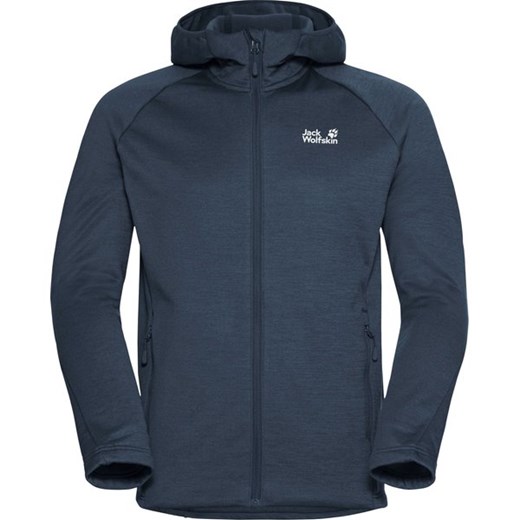 Polar męski Peak District Hooded Fz Jack Wolfskin ze sklepu SPORT-SHOP.pl w kategorii Bluzy męskie - zdjęcie 185686639
