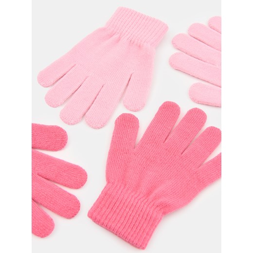 Sinsay - Rękawiczki 2 pack - różowy Sinsay L Sinsay