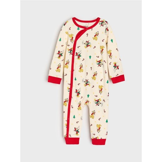 Sinsay - Pajacyk Mickey Mouse - kremowy - id: 442DG-01X - marki Sinsay - 185689716 Sinsay - Pajacyk Mickey Mouse - kremowy ze sklepu Sinsay w kategorii Piżamy dziecięce - zdjęcie 185689716