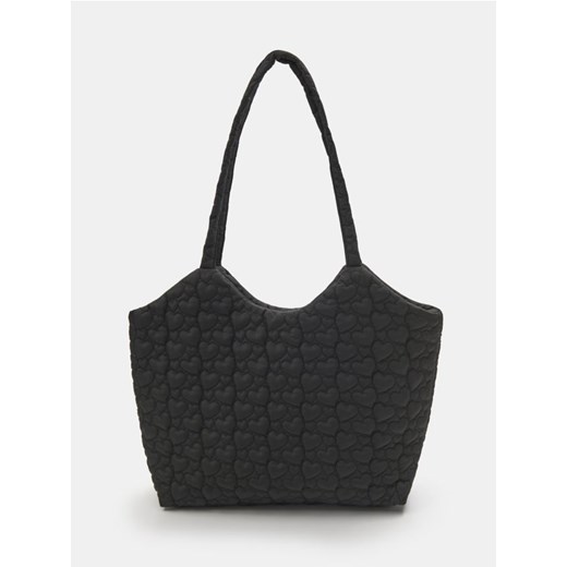 Sinsay - Pikowana torba shopper - czarny - id: 601EK-99X - marki Sinsay - 185689738 Sinsay - Pikowana torba shopper - czarny ze sklepu Sinsay w kategorii Torby Shopper bag - zdjęcie 185689738