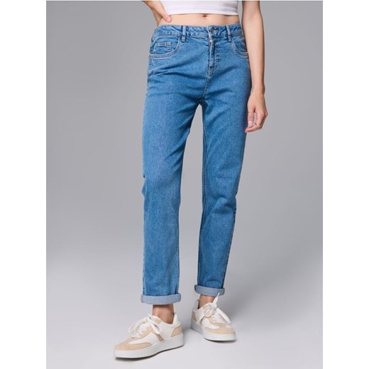 Sinsay - Jeansy boyfriend slim - niebieski ze sklepu Sinsay w kategorii Jeansy damskie - zdjęcie 185689787