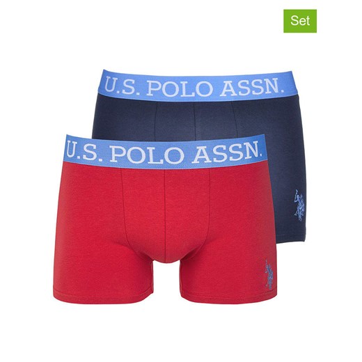 U.S. Polo Assn. Bokserki (2 pary) w kolorze granatowym i czerwonym ze sklepu Limango Polska w kategorii Majtki męskie - zdjęcie 185691058