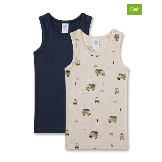 Sanetta Podkoszulki (2 szt.) w kolorze beżowo-granatowym Sanetta 140 promocja Limango Polska