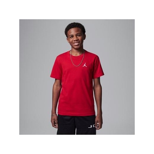 T-shirt z haftem dla dużych dzieci Jumpman Air Jordan - Czerwony ze sklepu Nike poland w kategorii T-shirty chłopięce - zdjęcie 185693647